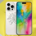 Cracked iPhone screen requiring professional repair