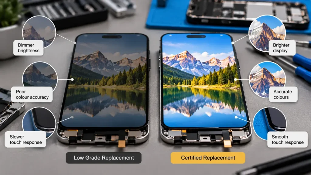 replacement screen quality comparison